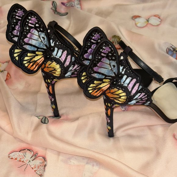 butterfly heels black